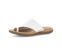 Gabor Tongs Plates Cuir Lisse Femme Blanc