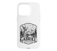 Gabriel The Archange Messenger Scène d'ange chrétien Coque pour iPhone 15 Pro Max