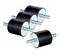 GABRIELLE Silent Bloc M8, 4pcs Plot Anti Vibration Silenbloc Caoutchouc, Double Extrémités Vis Absorbeur Anti Vibration pour Batea