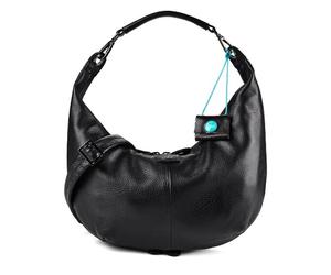 Gabs G13 Sac à bandoulière Cuir véritable 41 cm avec soufflet d'extension noir