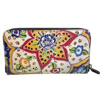 Gabs gmoney17 fantaisie fleurs en céramique 592 portefeuille en cuir avec fermeture éclair, multicolore, S, Contemporain