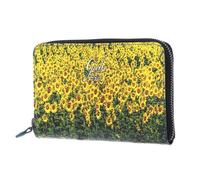 Gabs Porte-monnaie jaune vert en cuir pour femme - GMONEY17 Zip Around Wallet Girasoli 215149