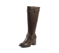 GABYLOU - Modèle CHRYSTEL - Bottes Hautes pour Femmes pour Pieds et Mollets Larges, Vario XL/2XL - Double Semelle Intérieure Amovible. Talon de 7 cm - Fermeture Éclair