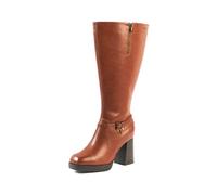 GABYLOU - Modèle MANON - Bottes Hautes Femme Pieds Larges Mollets Vario 3XL/4XL - Double Semelle Amovible, Talon 9,5 cm + Plateforme 2 cm - Fermeture Zip