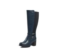 GABYLOU - Modele Marta - Bottes à talon confort mollets larges Femmes 2 XL - 2 Semelles dont 1 Amovible - Talon Bloc, 7 CM - Fermeture Zipper YKK - Style Automnal Hivernal pour mollets larges