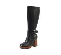 GABYLOU - Modèle NINA - Bottes hautes pour femmes, adaptées aux pieds larges et aux mollets forts - Semelle intérieure double amovible. Talon de 9,5 cm + plateforme de 2 cm