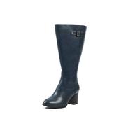 GABYLOU - Modèle ROMY - Bottes hautes pour femmes, adaptées aux pieds et mollets larges (taille 3XL) - Semelle intérieure double amovible. Talon de 7,5 cm - Fermeture éclair