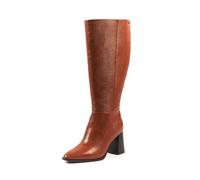GABYLOU - Modèle SARAH - Bottes hautes pour femmes aux pieds et mollets larges, 2XL - Talon de 9 cm - Fermeture à zip - Style élégant et féminin