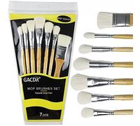 GACDR Lot de 7 pinceaux polyvalents en poils de chèvre pour peinture acrylique Wartercolor feuille d'or flocons feuilles dorées