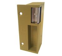 Gâche 2 temps or droite120 mm 12 / 24 V AC / DC + VARIS HERACLES PCA-1037D-OR