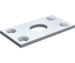 Gâche à entailler MANTION - 65x35x3 mm - Pour verrous 1314 - Acier zingué - 1314GE