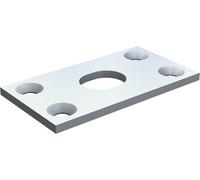 Gâche à entailler MANTION - 65x35x3 mm - Pour verrous 1316 - Acier zingué - 1316GE