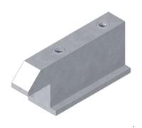 Gâche à glisser pour coulissant aluminium - LA CROISEE DS DS2293-000 - Fixation vis ou façade - Vis fournies - Gris
