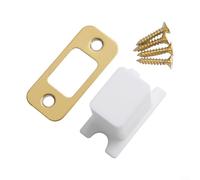 Gâche à pêne dormant - Plaque arrière de porte - Coins ronds - Pour pêne dormant standard - Matériel de sécurité en acier inoxydable avec Scr (doré)