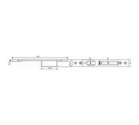 Gâche centrale réglable 29x229 mm ISEO pour serrure Performa - 038630 G