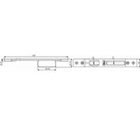 Gâche centrale réglable 29x229 mm pour serrure Performa - 038630