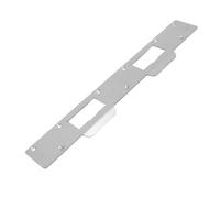 Gâche de porte, pêne dormant de sécurité à double trou en acier robuste, plaque de verrouillage de montant de porte en métal avec 9 vis pour trou de 5 à 1/2 po à 6 po (Blanc)