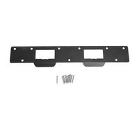 Gâche de porte robuste en acier renforcé, gâche de sécurité, protection améliorée, installation facile pour poignées de porte, pênes dormants, distance centrale des trous de 14 à (Noire)