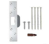 Gâche de porte surdimensionnée de 17,8 cm pour fixer les cadres de porte usés tout en maintenant la compatibilité avec les mécanismes de loquet standard (argent)