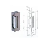 Gâche électrique 12V à émission encastrée - EFF-EFF - SPE71 Noir G