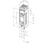 Gâche électrique 24V diodé à émission encastrée avec contact EFF-EFF 1705RR----F41