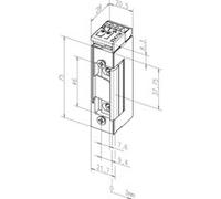 Gâche électrique 24V diodé à émission encastrée avec contact EFF-EFF 1705RR----F41