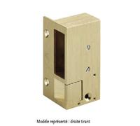 Gâche électrique - en applique - à rupture - droite - bronze - 2 MÉTALUX