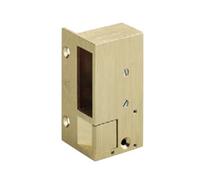 Gâche électrique - en applique - à rupture - gauche - bronze - 2 MÉTALUX