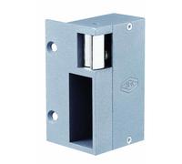 Gâche électrique en applique pour serrures verticales hauteur 140 mm émission 12 V aluminium JPM 1011A0-07-1A