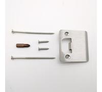 Gâche en acier inoxydable avec rebord supplémentaire pour couvrir les espaces et améliorer le joint de porte sur les cadres mal alignés (noir)