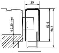 Gâche en applique à recouvrement réglable 9 à 20 mm pour carénées EXCLUSIVE gauche marron VACHETTE 14779000