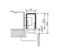 Gâche en applique en U pour carénées EXCLUSIVE gauche marron - - 14777000