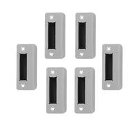 Gâche en métal chromé poli, Plaque de gâche de loquet de porte en acier inoxydable et coque argentée, plusieurs tailles, paquet de 6