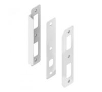 Gâche et têtière inox pour serrure de portail - blanc TIRARD