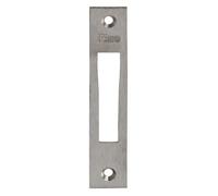 Gâche inox plate pour Electa - Generique - Profil cylindre européen - Standard - 24mm - 2 entrées - Mat