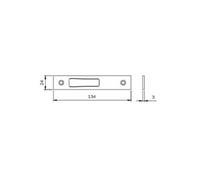 Gâche Iseo Haute / Basse Inox 24X3X134 - 038096