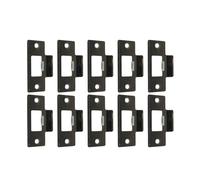 Gâche métallique coudée couleur argent, Gâche de porte en acier inoxydable multicolore 69x37.5x0.8mm 5/10 pièces(Gold,10pcs)