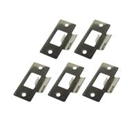 Gâche métallique coudée couleur argent, Gâche de porte en acier inoxydable multicolore 69x37.5x0.8mm 5/10 pièces(Gold,5pcs)