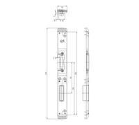 Gâche pêne dormant/pêne dormant U 29x6,5mm re.argentf.FUHR