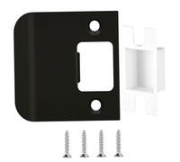 Gâche, plaque de gâche étendue 2-1/4 x 2-1/4 loquet de porte robuste avec vis renforcées loquet à lèvre d'extension pour porte extérieure/intérieure, étendue