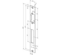 Gâche plate 691 VA ma ktg.l.25xL.250mm DIN L/R ASSA ABLOY