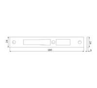 Iseo Gâche plate centrale MIL00598 INOX pour Electa 24x3x180 mm 38030 NSP