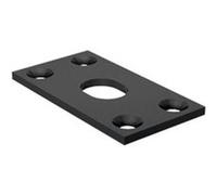 Gâche plate entailler diamètre 14mm - MANTION - 1314GE Noir G