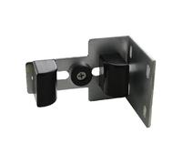 Gâche portail coulissant Acier zingué blanc 3 fonctions noir