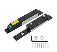 Gâche Portillon Extérieur, Serrure Magnétique Électrique 12-24V, Force de Maintien 2000Ibs, Double Bobine Ajustable - Verrou Connectée, Délai Réglable, Usage Bois et Fer