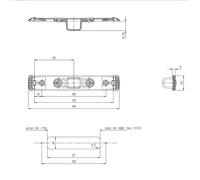 Gâche pour boulon U-st.24x5mm G/D VA FUHR