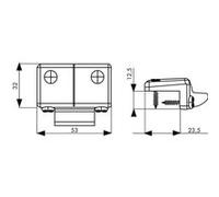 Gâche réglable haute ou latérale ISEO pour Idea Base ou Push - profil PVC - Blanc - 94100154 Blanc G