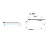 Gâche répétition pour serrure 1300 finition chromé mat - STREMLER - 1309.31.0 Noir G