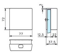 Gâche répétition verrou 1435 chromé brillant - STREMLER - 1439.30.0