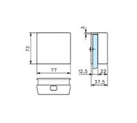 Gâche répétition verrou 1435 chromé brillant - STREMLER - 1439.30.0